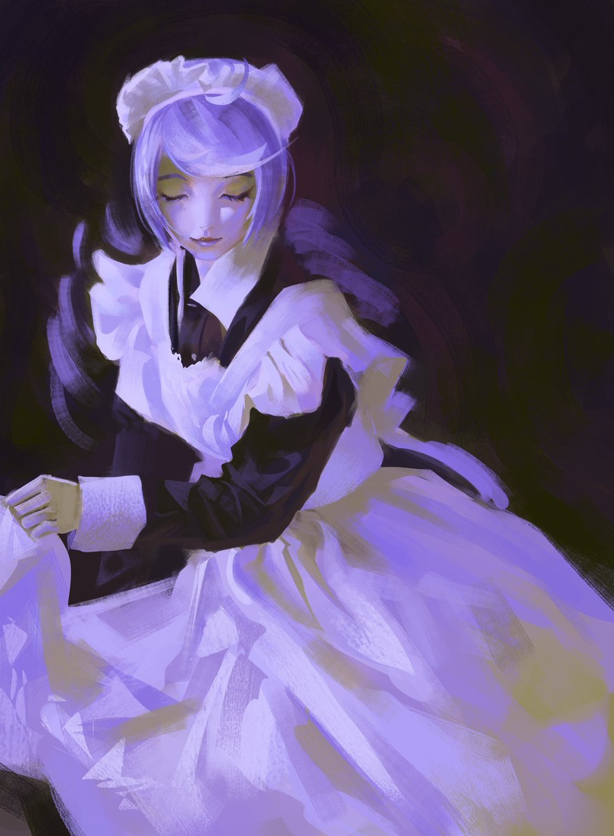 Nosoriart's tweet image. Maid Gwen 
#artoflegends #leagueoflegends