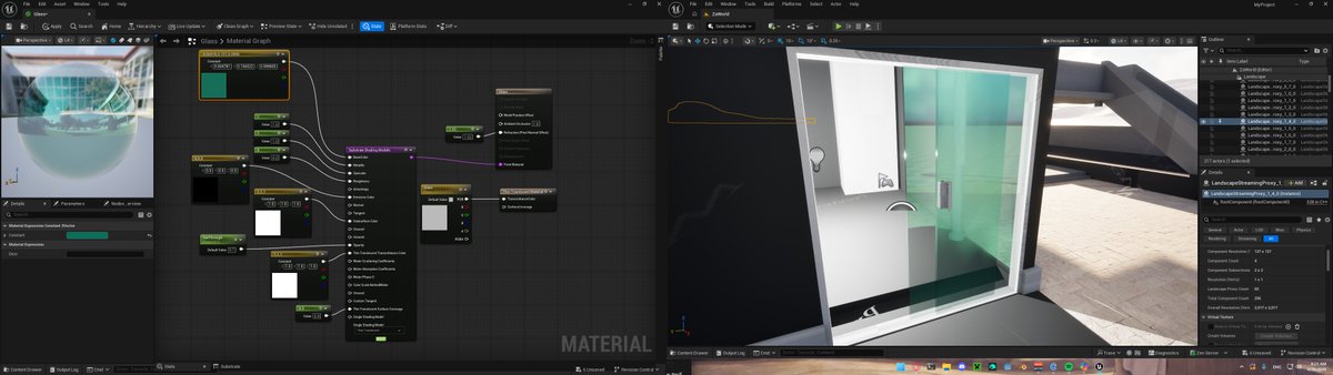 TraderJosepf's tweet image. my first glass material in UE5, what yall think? 

#UE5 #UnrealEngine #3Dmodelling