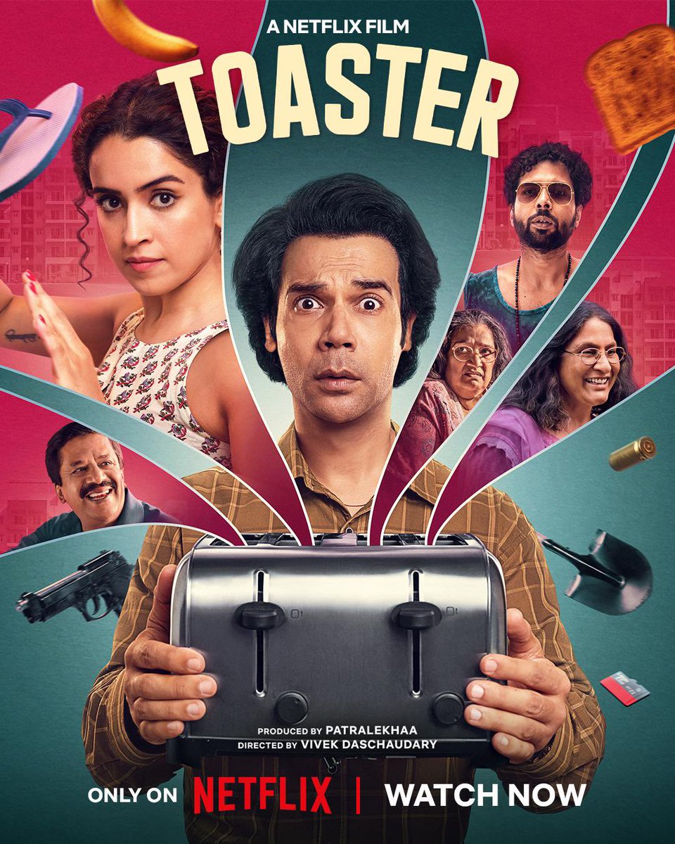 Nikhil_Rams's tweet image. Netflix original film TOASTER starring @RajkummarRao &amp;amp; @sanyamalhotra07 in lead roles is a fun &amp;amp; crazy comedy that works for most parts. Written by Parveez Shaikh, Akshat Ghildial and Anagh Mukherjee and directed by @vivekdasc , #Toaster tells the story of a terrible miser