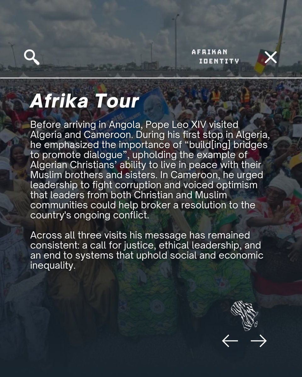 AfrikanIdentity's tweet image. challenging authorities to prioritize people-centered development over corporate interests.  

#PopeAfrikaTour #Angola #Cameroon #Algeria #AfrikanPolitics  #AfrikanIdentity