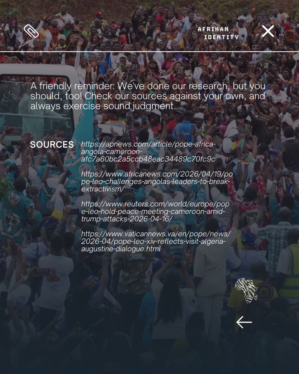 AfrikanIdentity's tweet image. challenging authorities to prioritize people-centered development over corporate interests.  

#PopeAfrikaTour #Angola #Cameroon #Algeria #AfrikanPolitics  #AfrikanIdentity