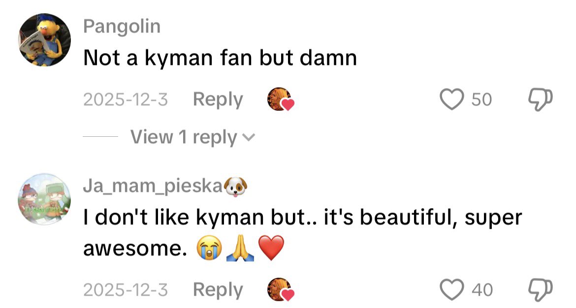 kyman antis struggles 💚❤️ tweet media