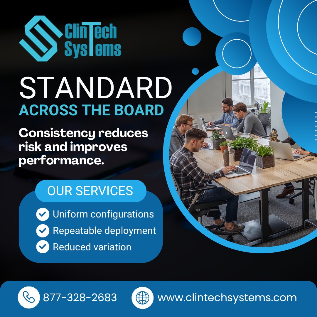 ClintechSystems's tweet image. Standardized Across the Board

• Uniform system configurations across sites
• Repeatable deployment processes
• Reduced variation in system behavior

📞 877-328-2683
✉ support@clintechsystems.com
🌐 clintechsystems.com

#HealthcareIT #ManagedServices #Standardization
