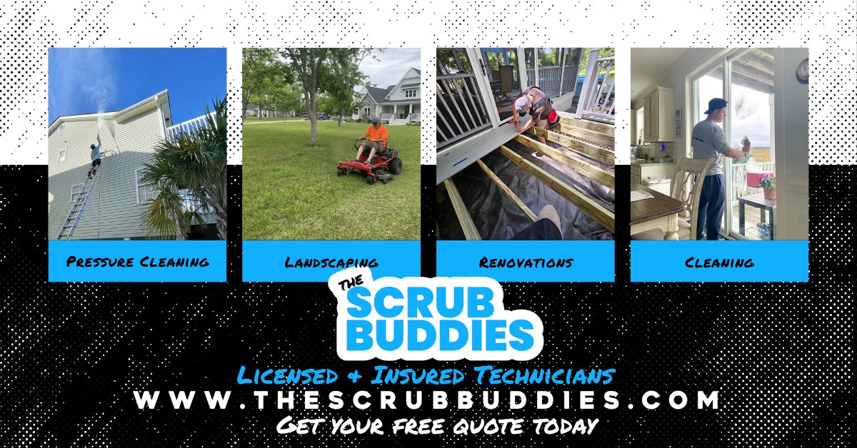 TheScrubBuddies's tweet image. One team. All your home projects handled.

The Scrub Buddies
910-664-9141
service@thescrubbuddies.com

#HomeServices #BrunswickCountyNC #HorryCountySC