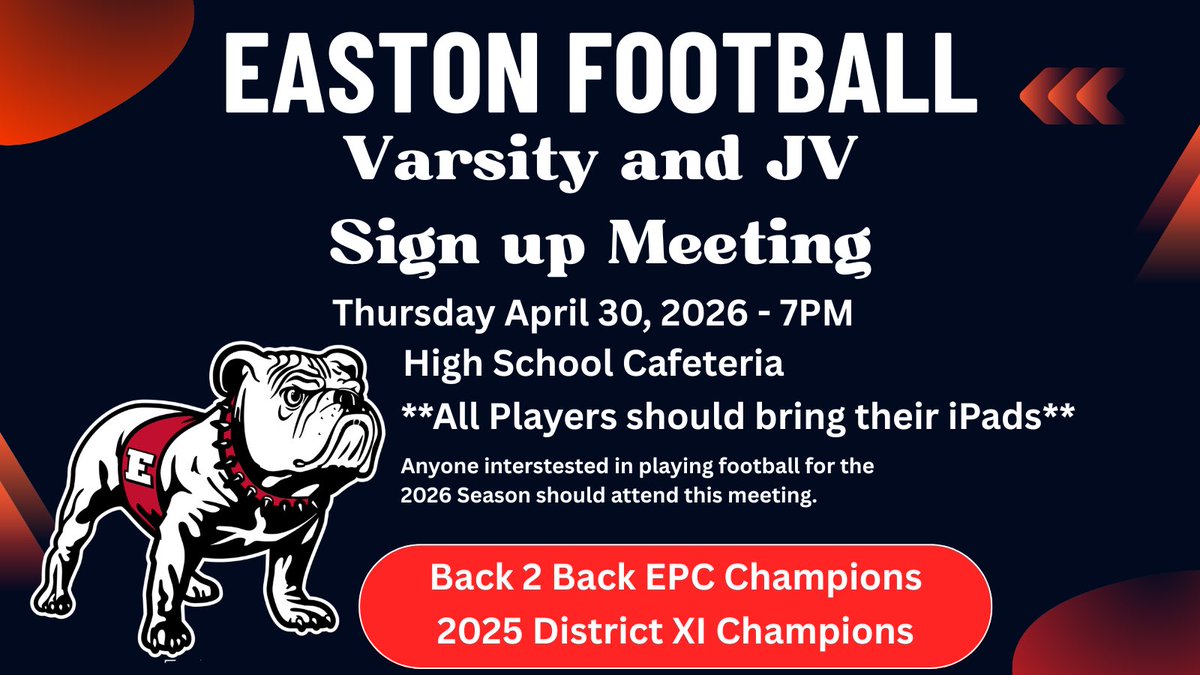 Easton Football tweet media