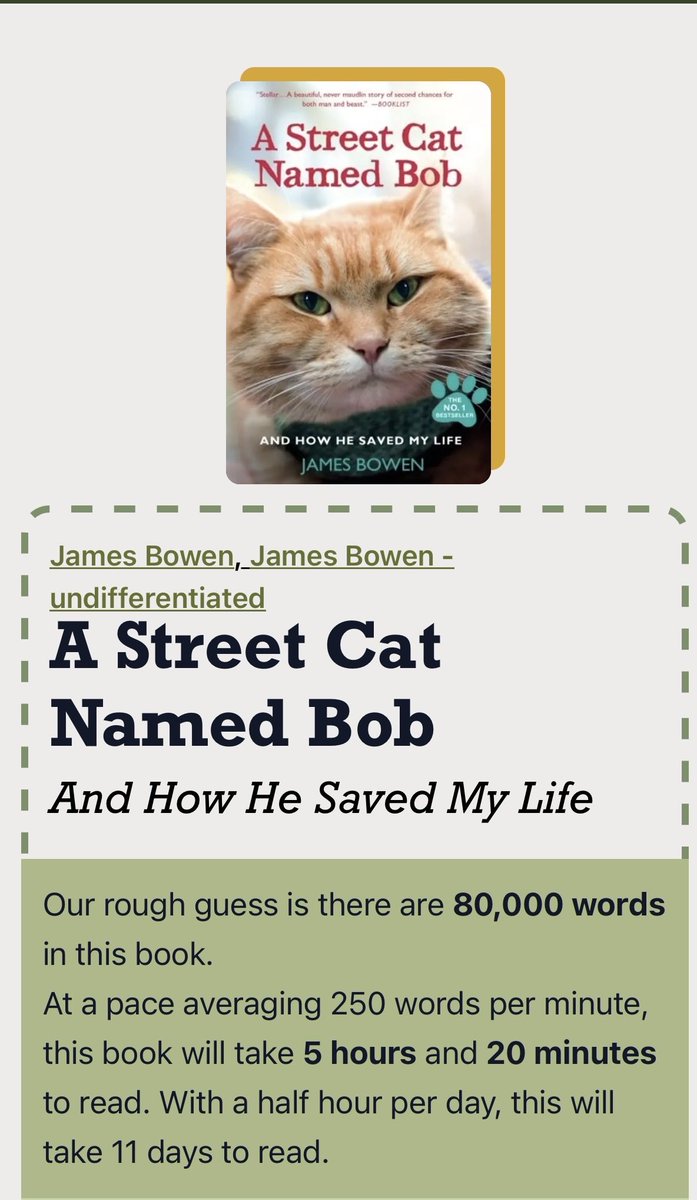 toritori201508's tweet photo. A Street Cat Named Bob
読了✅

目標としていた100万語達成
　
最近は『英語学習』というよりも、単に読みたいものを英語で読んでるだけな感じ https://t.co/R0p1tvu4H6
