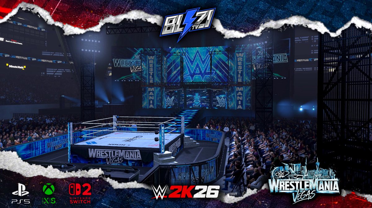 🚨 NEW UPLOAD ON #WWE2K26 COMMUNITY CREATIONS ! 

✭ #WrestleMania 42 (Night 2) Arena (MOST ACCURATE)

➡️ Available on all consoles (PS5, XBox Series X|S &amp; Nintendo Switch 2) in « Show » &amp; « Arena » sections ! 

🔎 Search Tags : BliziTV - WrestleMania - WM42

ENJOY ‼️