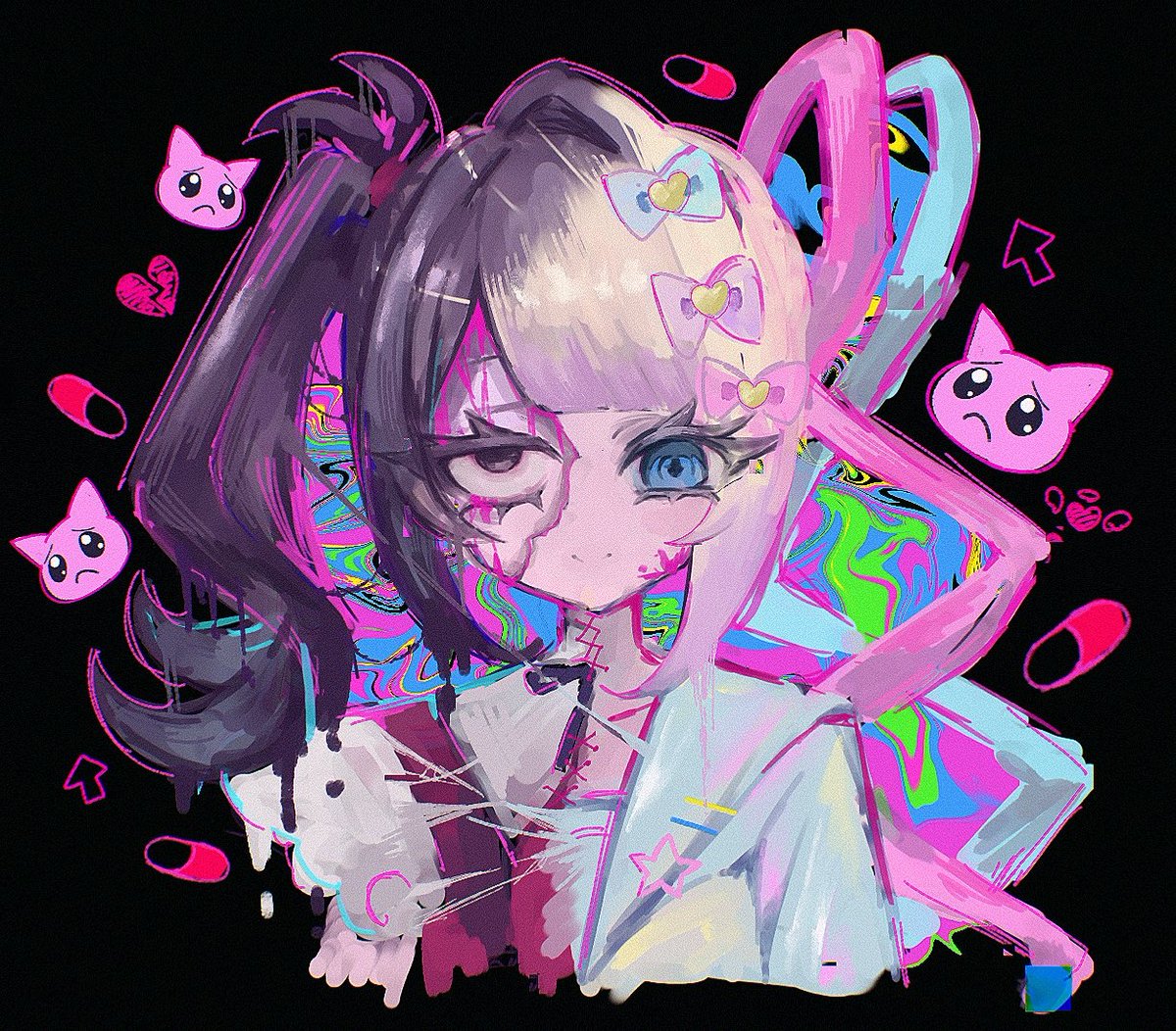 Mrin02525's tweet photo. 最近描いたニディガ🧬🎀💊🧬
#NEEDY_pic https://t.co/EIquDIuYkL