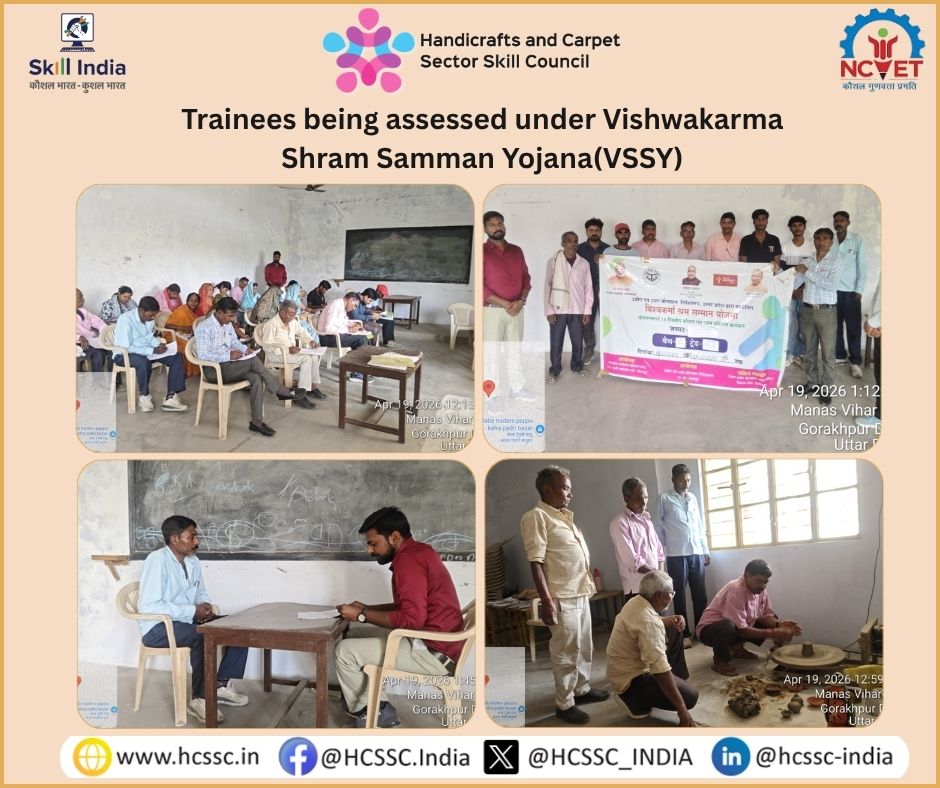 HCSSC_INDIA's tweet photo. Trainees being assessed under Vishwakarma Shram Samman Yojana (VSSY)
#VSSY #MoSkillsAndEnterpreneurship #KushalBharatViksitBharat #SkillIndia https://t.co/qrTepaLSM0