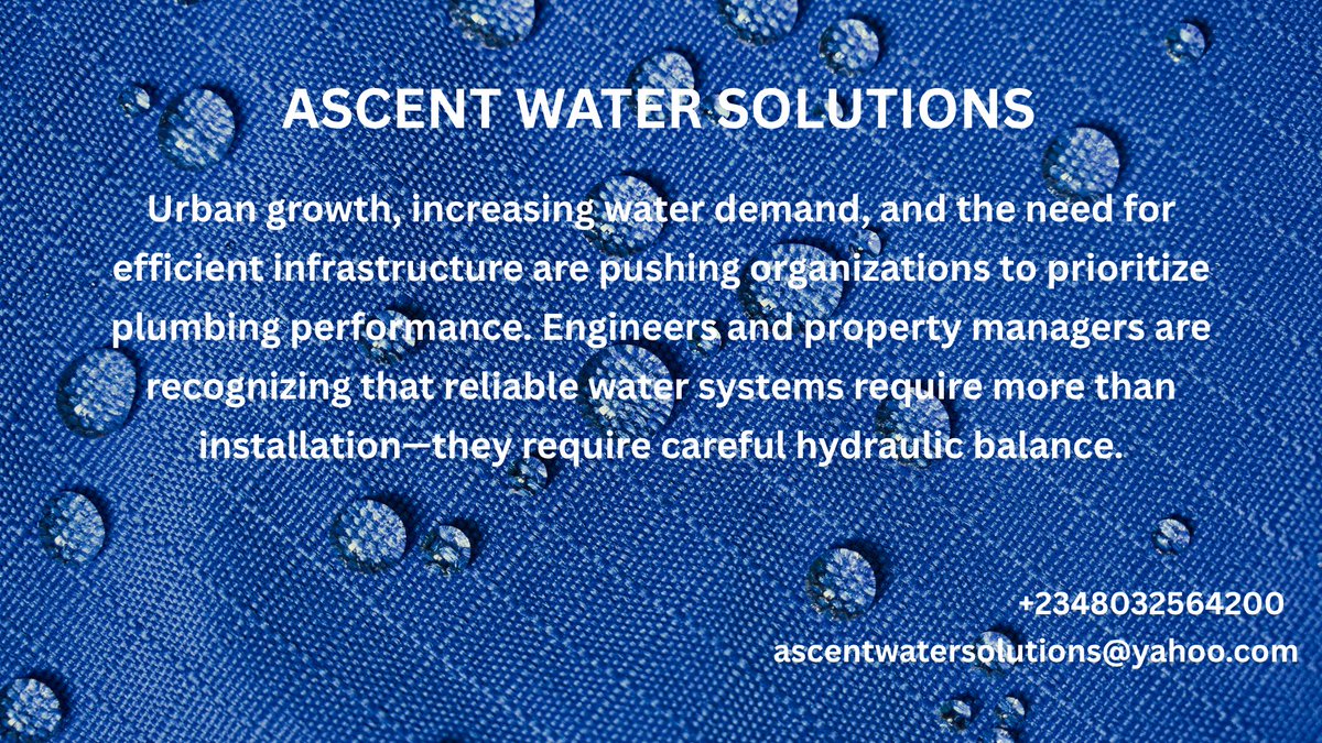 Yuusuf1550523's tweet image. Reliable water delivery starts with the perfect balance between flow and pressure.
#AscentWaterSolutions #WaterDelivery #PlumbingEfficiency #WaterInfrastructure #PressureManagement #ReliableWater #SmartPlumbing 
+2348032564200
ascentwatersolutions@yahoo.com
