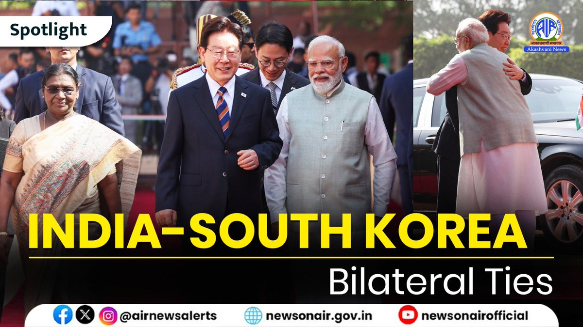 airnewsalerts's tweet image. 🎙️Listen to #Spotlight:

⏩Topic: 𝐈𝐧𝐝𝐢𝐚-𝐒𝐨𝐮𝐭𝐡 𝐊𝐨𝐫𝐞𝐚 𝐁𝐢𝐥𝐚𝐭𝐞𝐫𝐚𝐥 𝐓𝐢𝐞𝐬  

⏩Expert:  Skand Ranjan Tayal, Former Ambassador 

🔴LIVE on FM GOLD📻&amp;amp; News On AIR📱App at 09:15⏰PM 

Also on: youtube.com/watch?v=iRKrrd…