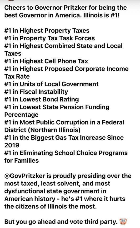 Henry1103497621's tweet image. #Pritzker has gotta go
#Illinois destroyed by #Democrats