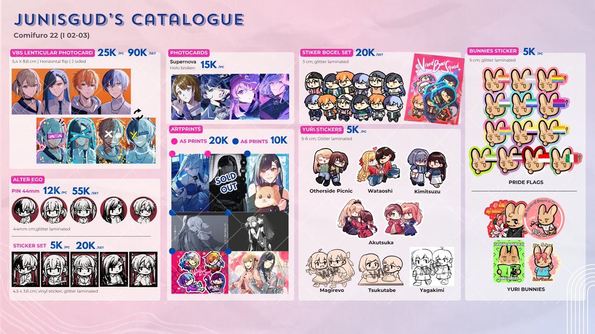 SpearheadCircle's tweet photo. Fandom: Project Sekai, Original, Yuri / GL, Pride

@junisgud's catalogue  

#comifuro22 #comifuro #cf22 #comifuro22catalogue #cf22catalogue #comicfrontier https://t.co/HGAB9QQLnq