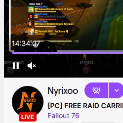 Nyrixoo's tweet image. last few hours of double xp. ive been live 14 HOURS RUNNING BACK TO BACK RAIDS.. final few hours come say hi !! twitch.tv/nyrixoo #twitch #fallout76