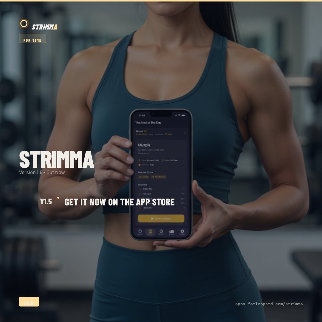 FATLEOPARDx's tweet image. STRIMMA - 1.5
FOR TIME

Version 1.5 - Out Now

• v1.5  Get it now on the app store

🔥 Built with Strimma — bit.ly/47Y5t3i

#BeginnerWorkout #Workout #InstaFit #Gym #GymReels #GymGirl