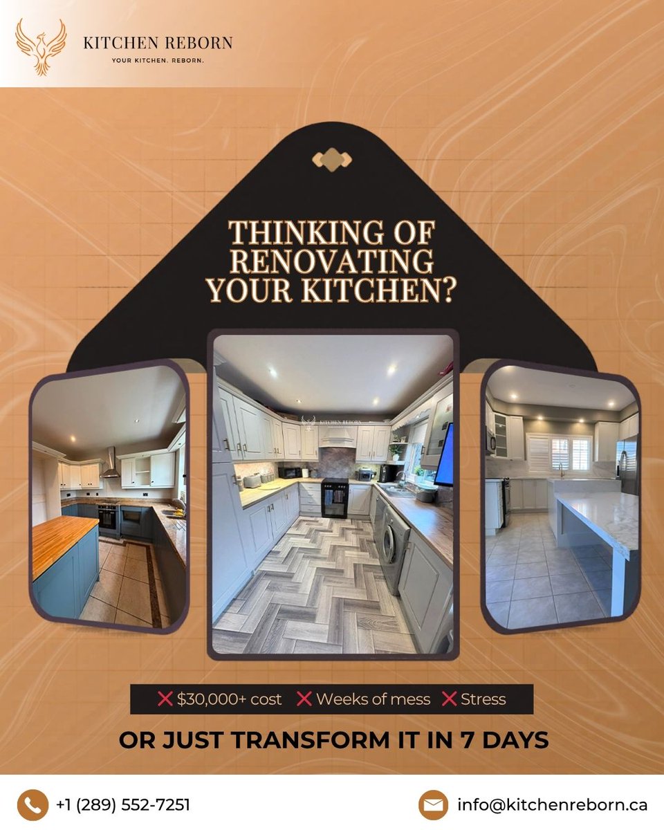 kitchenreborn's tweet image. Big renovation dreams without the big renovation headache? Upgrade your kitchen in just 7 days no chaos, no crazy costs, just a stunning transformation.

#KitchenMakeover #KitchenReborn