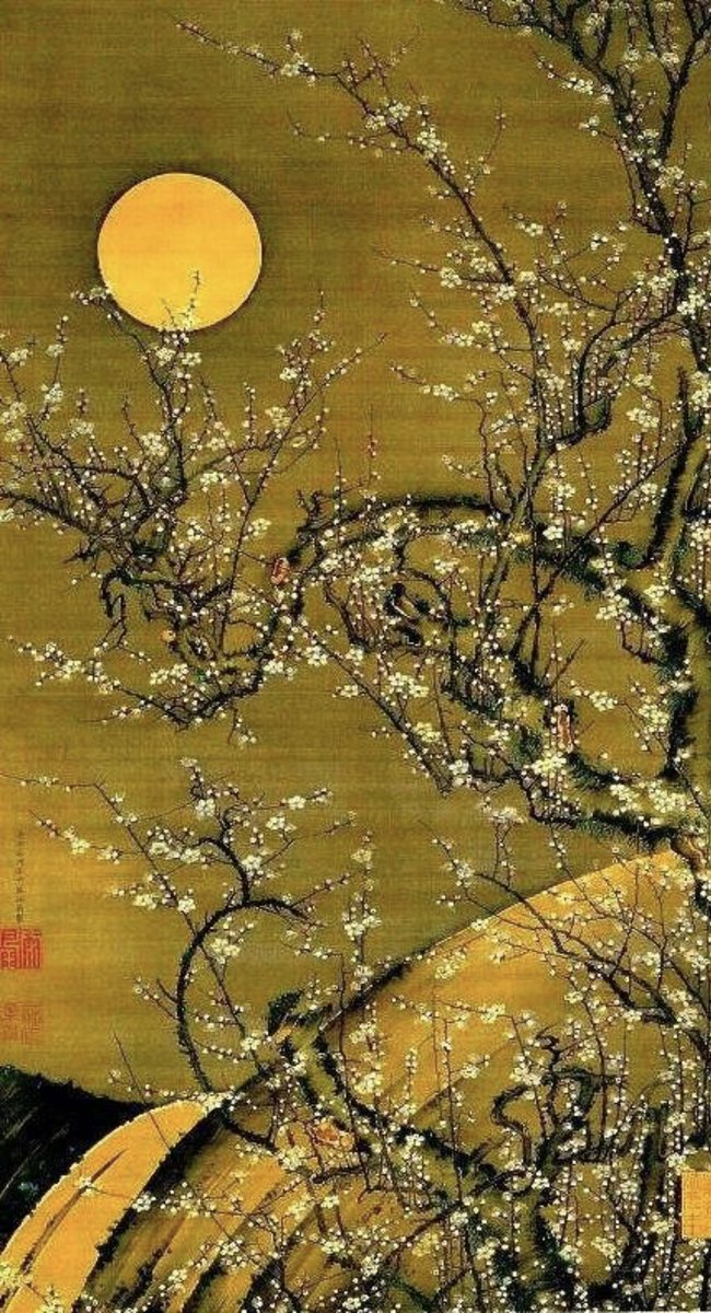 angelicaio81153's tweet image. Great masters of Japanese art 

Moon and Blossoms 
18th Century 

Ito Jakuchu ( 1716 - 1800 ) , Japanese master artist of mid - Edo Period , without foreign influences 
#traditional #painting #culturalheritage