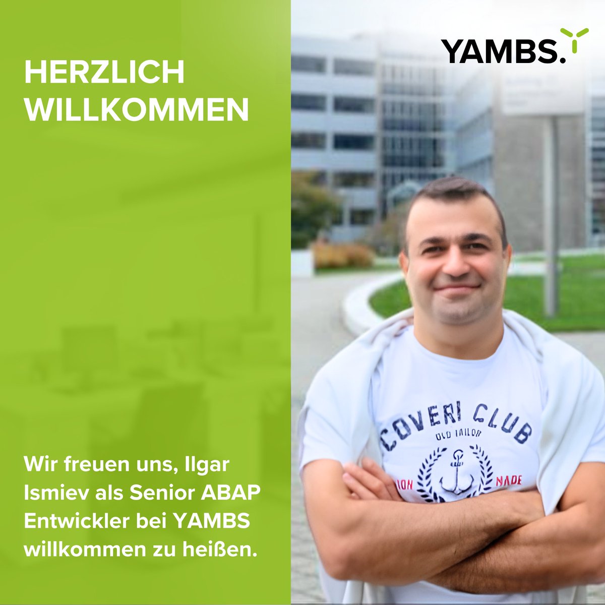YAMBS_Software's tweet photo. 🎉 Willkommen im Team, Ilgar! 

Seit 15.04. verstärkt Ilgar uns als Senior ABAP Entwickler – mit viel Erfahrung, Teamgeist &amp; Neugier. 

💻🚀 Schön, dass du da bist!

#WhyYAMBS #Team https://t.co/HzOFQQBTLM