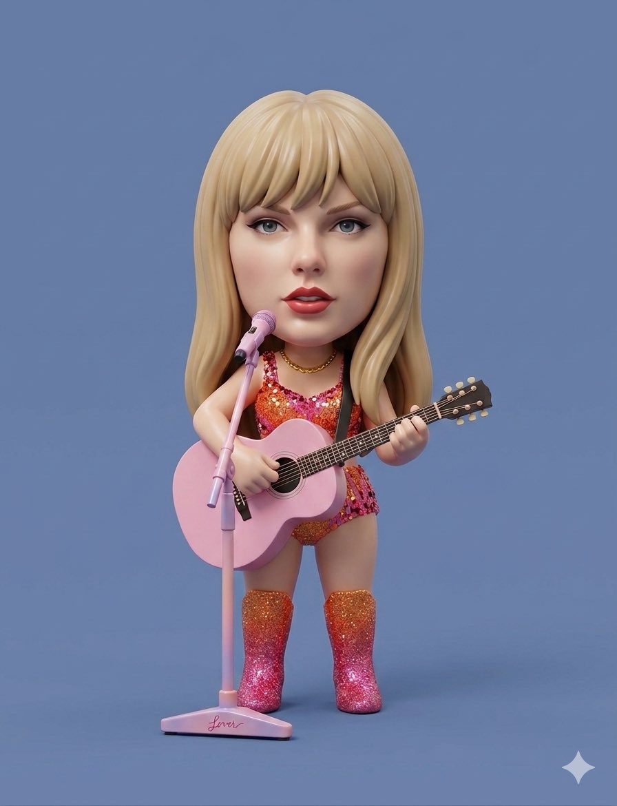 yonyonichigo's tweet image. Generate a figure of Taylor Swift.

#TaylorSwift #arttoy #toyart