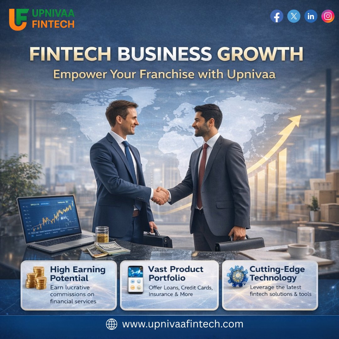 upnivaafintech's tweet image. Upnivaa Fintech ke saath apni franchise ko smart tarike se grow karo 🚀💼 high earnings aur powerful solutions ke saath aaj hi start karo

 #fintechindia #businessgrowth #startupindia