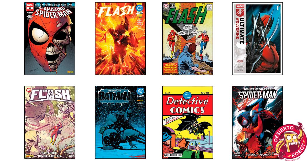 DesiertoRobot's tweet image. Estrenos DC Cómics y Marvel en Desierto Robot 🤖 #marvelcomics #dccomics #theflash #batman #spiderman #wolverine #absolutebatman #absoluteflash #ultimatewolverine #milesmorales #amazingspiderman