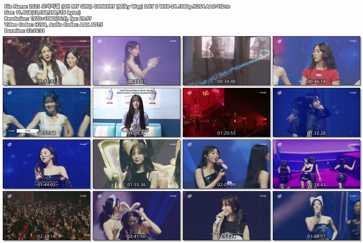 2025 오마이걸 (OH MY GIRL) CONCERT [Milky Way] Day 1 &amp; 2 (1080p WEB-DL)

#오마이걸 #OHMYGIRL 💛
#봄을노래하는_영원한_나의봄_오마이걸 #OMG11THANNIVERSARY

🌟 drive.google.com/drive/folders/…