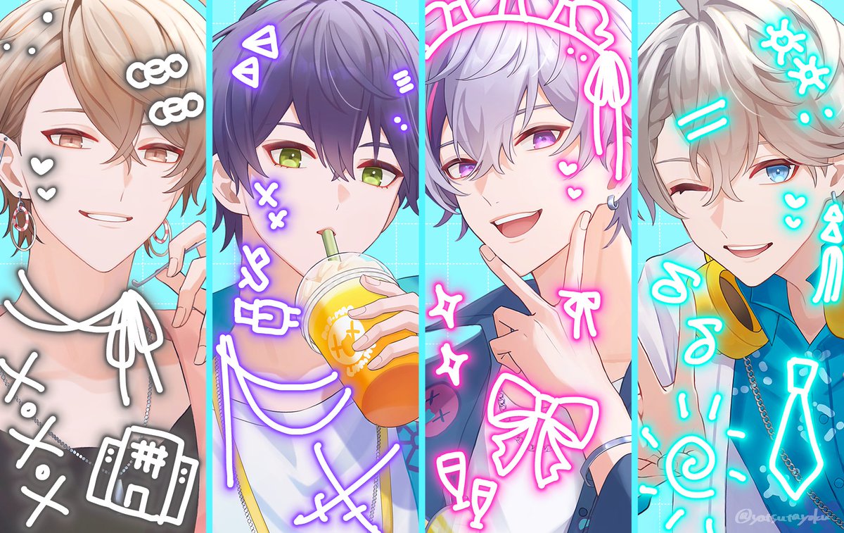 ネオンペン捗りすぎたポスカ初期案🫣
これはこれで好きなので真夜中ひっそり供養