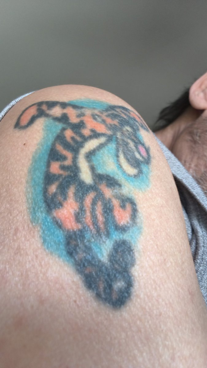 #gooddaydetroit first tattoo for 40 th birthday. My wife nickname for me is TIGGER . Also my tattoo.