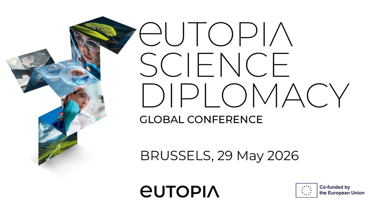 EutopiaUni's tweet image. 📅 #SAVETHEDATE for the #EUTOPIA #ScienceDiplomacy Global Conference, taking place on 29 May 2026 in Brussels!
Explore how science, diplomacy, and universities can respond to global challenges.
📌 Secure your free spot now: tinyurl.com/4zykjd5f