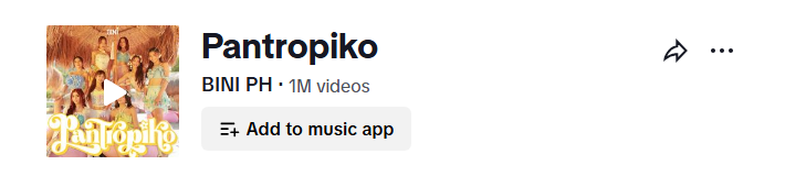 1m Videos na pala etong Pantropiko sa Clock app 

#BINI_Coachellawk2
#BINICHELLA 
#BINI