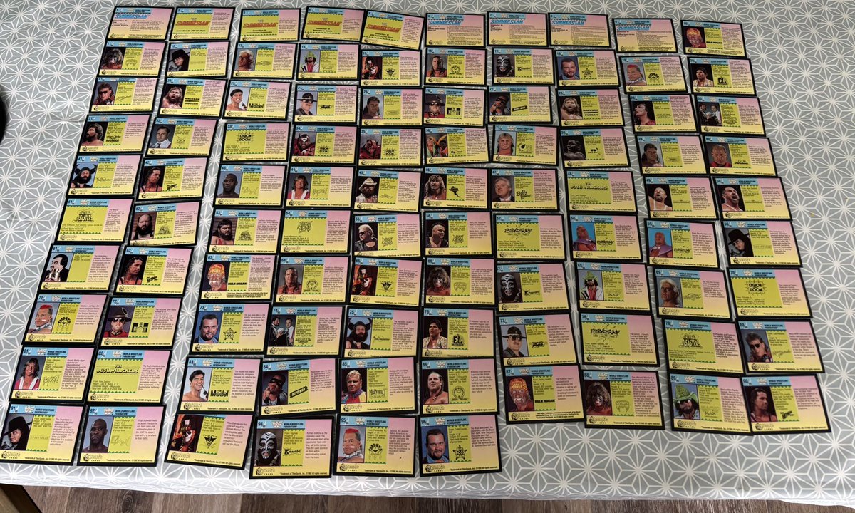 DubCentral's tweet image. For Sale - Complete collection of WWF SummerSlam 1992 Merlin Trading cards (96 card set) ebay.us/m/u0gqGX
#WWF #WWE #SummerSlam #WWFSummerSlam #VintageWrestling #WrestlingCards #TradingCards #SportsCards #CardCollectors #Collectibles