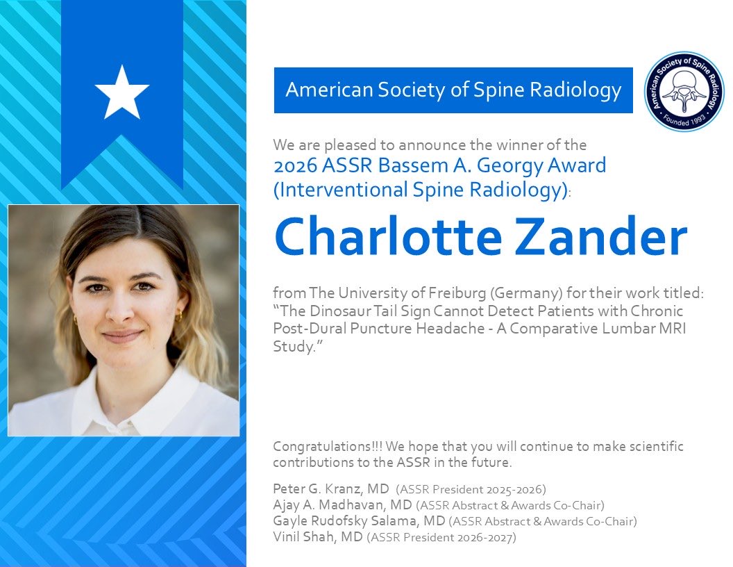 American Society of Spine Radiology (ASSR) tweet media