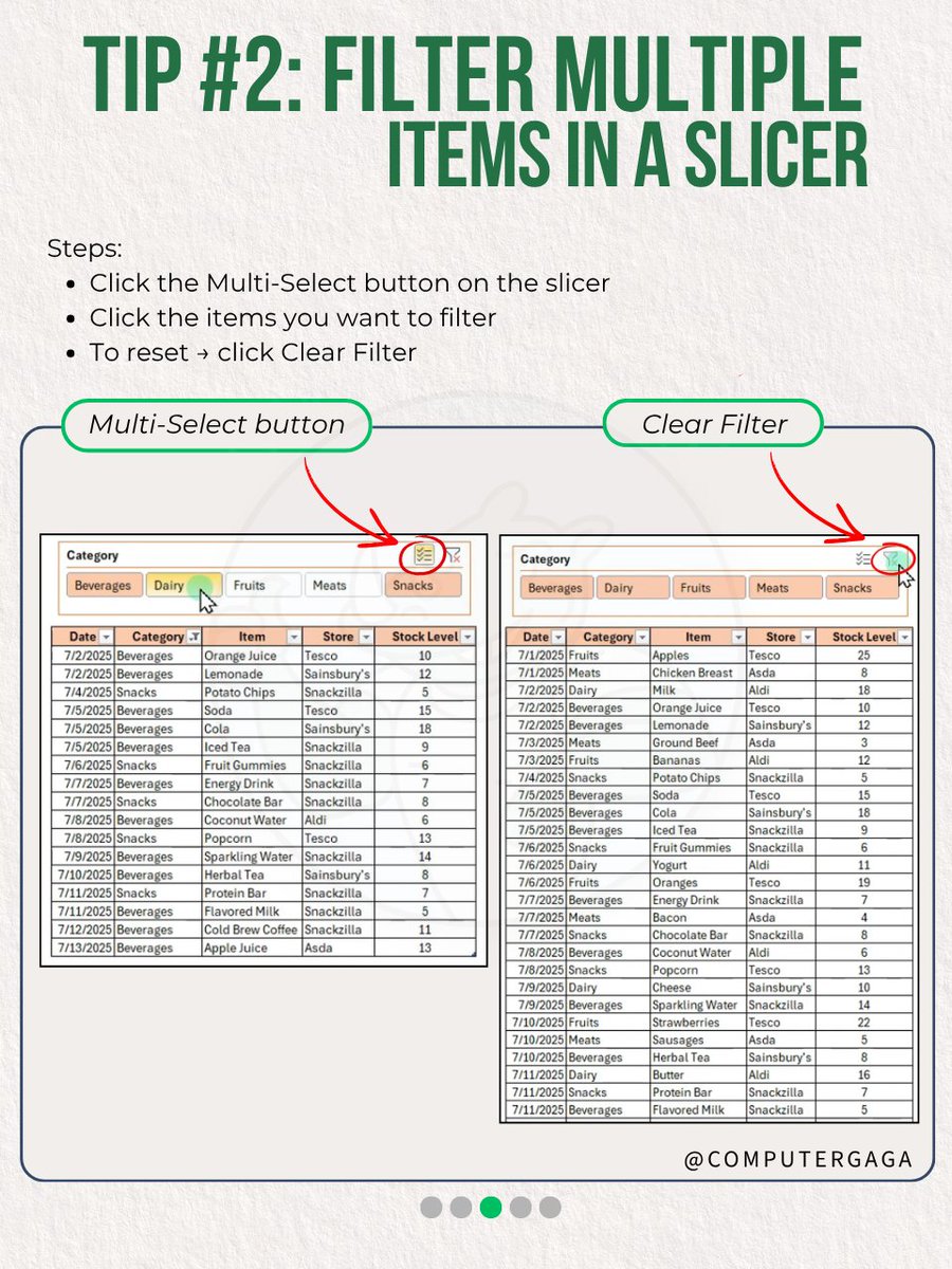 Computergaga1's tweet image. You’re probably not using slicers to their full potential 

Most people stop at basic filtering…
but these 3 simple tips can make a huge difference in your reports.

Watch the full tutorial: youtube.com/shorts/nRuMGJT…

#exceltips #excel #dataanalysis #productivity #microsoftexcel
