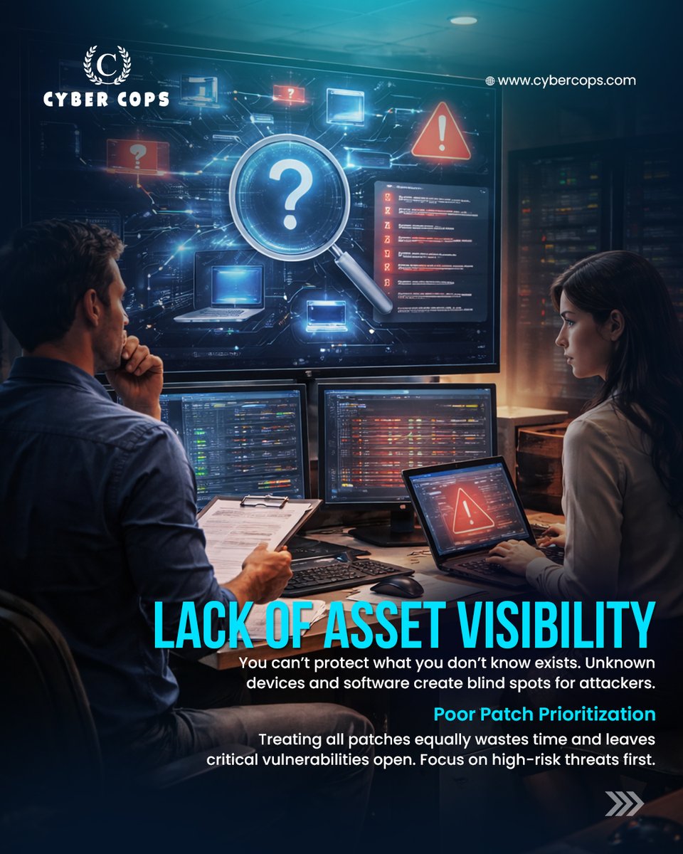 Cyber_Cops_'s tweet photo. Managing patches is more than just a routine task. It’s about staying one step ahead of cyber threats and protecting the systems your business depends on. https://t.co/RVgOH89XU3