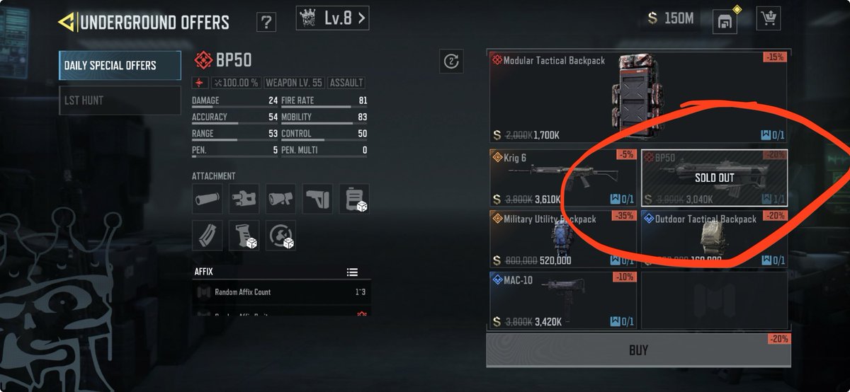 RSquaredGaming_'s tweet photo. got the bp50 but got terrible affixes https://t.co/l1KLTjbOsT