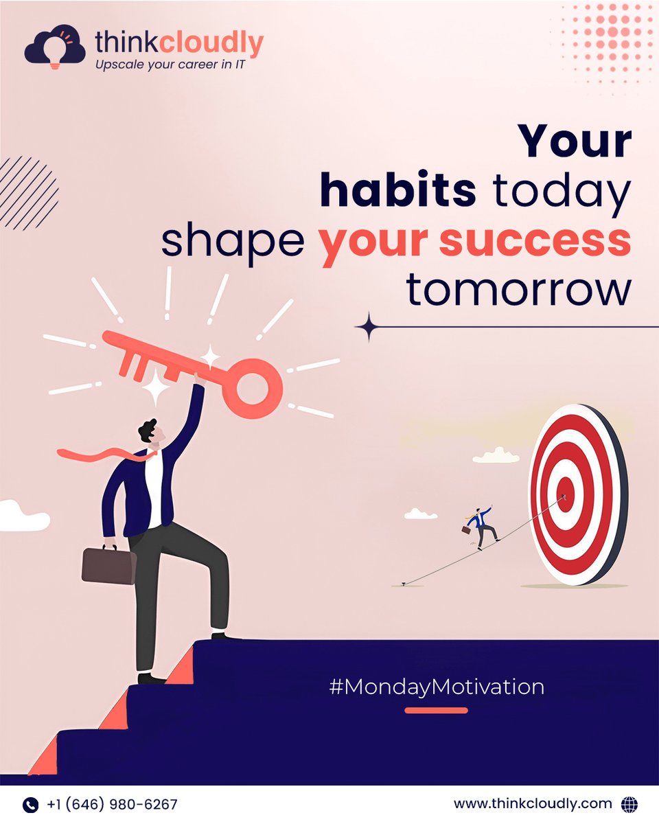 Thinkcloudly's tweet photo. Your daily habits are building your future - whether you realize it or not.
Start small, stay consistent, and watch your success grow.

#MondayMotivation #SuccessMindset #DailyHabits #thinkcloudly https://t.co/pHvk8QvXTG