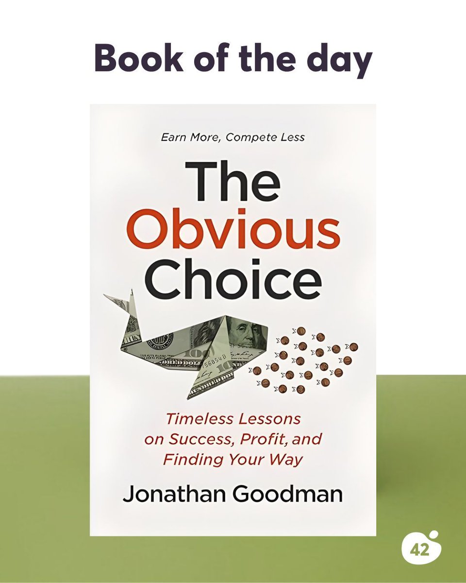 Book of the Day 📘: The Obvious Choice by Jonathan Goodman

In The Obvious Choice, Jonathan Goodman reminds us that real growth comes from understanding people — not chasing algorithms. It’s a practical, refreshing take on building trust, focusing on what actually works, and