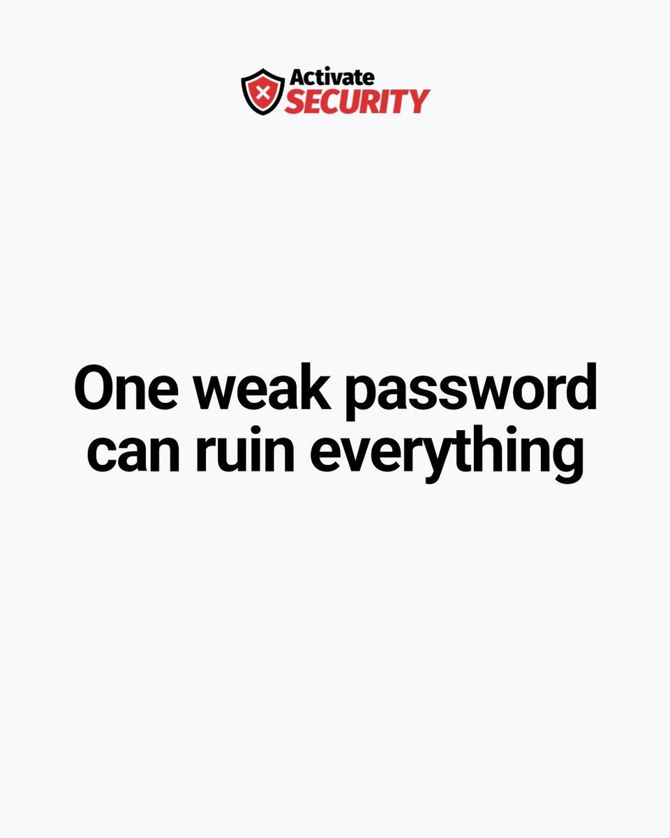 ActivateSec's tweet image. One weak password can unlock everything. Your email, bank, social accounts—gone in minutes. It's not paranoia. It's reality. Protect yourself with one strong move: Activate Security. #IdentityProtection #ZeroKnowledge #SafeBrowsing #ProtectYourPrivacy