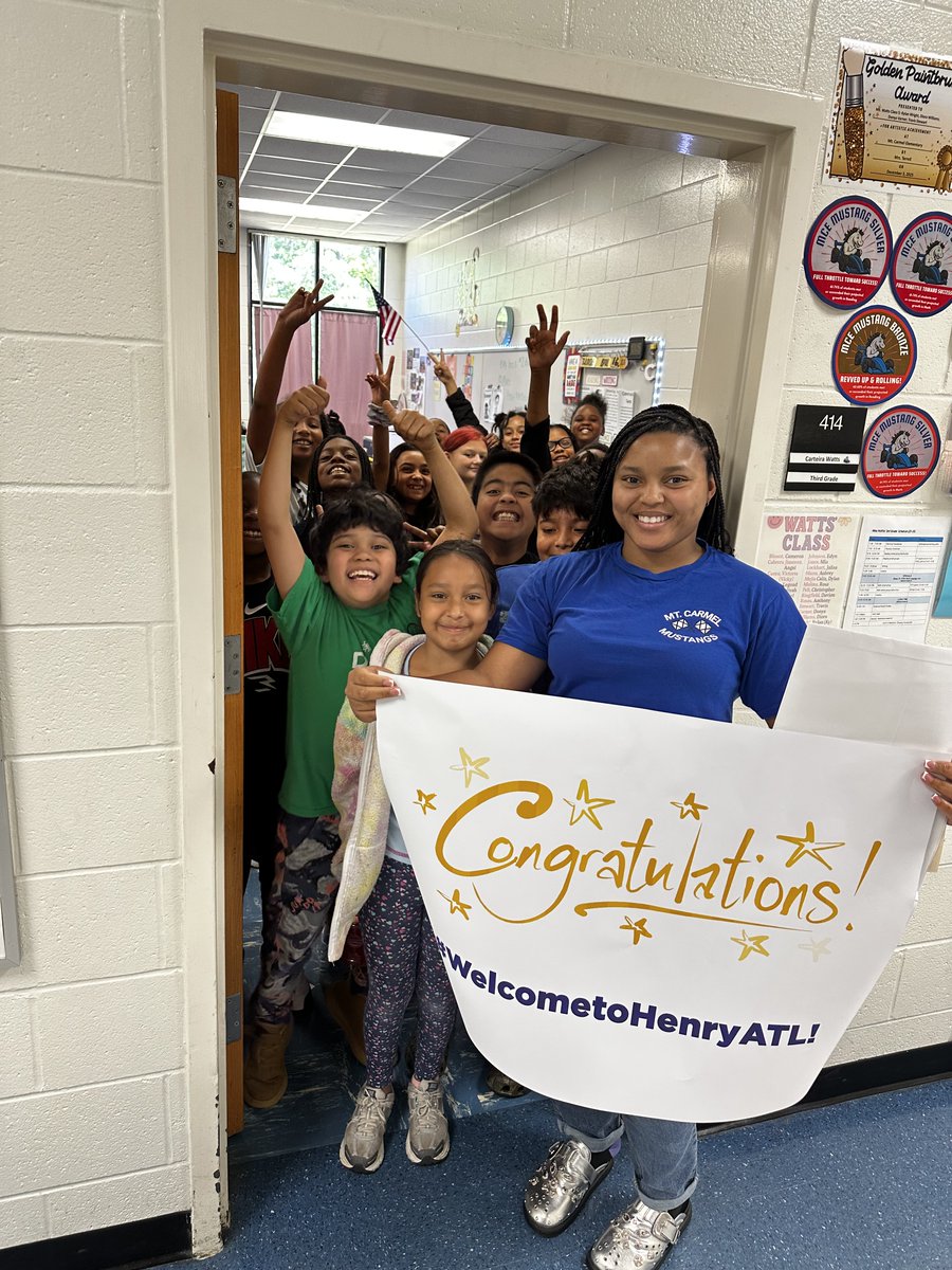 MtCarmelES_HCS's tweet photo. Congratulations to our amazing 3rd grade teacher, Ms. Watts! π We are thrilled to share that she has been accepted into Henry Countyβs Alliance of Teacher Leaders Program! This is an incredible accomplishment. #WelcometoHenryATL https://t.co/IrxEY6dRhA