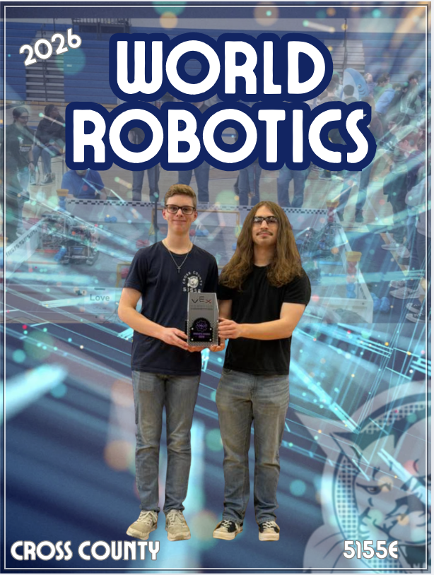 CrossCounty1's tweet photo. ���🤖🔵Wishing the Robotics team 5155E best of luck @ the WORLD Robotics Tournament in St. Louis this week🔵🤖🔵 and safe travels today. https://t.co/uFkbUBEF1B