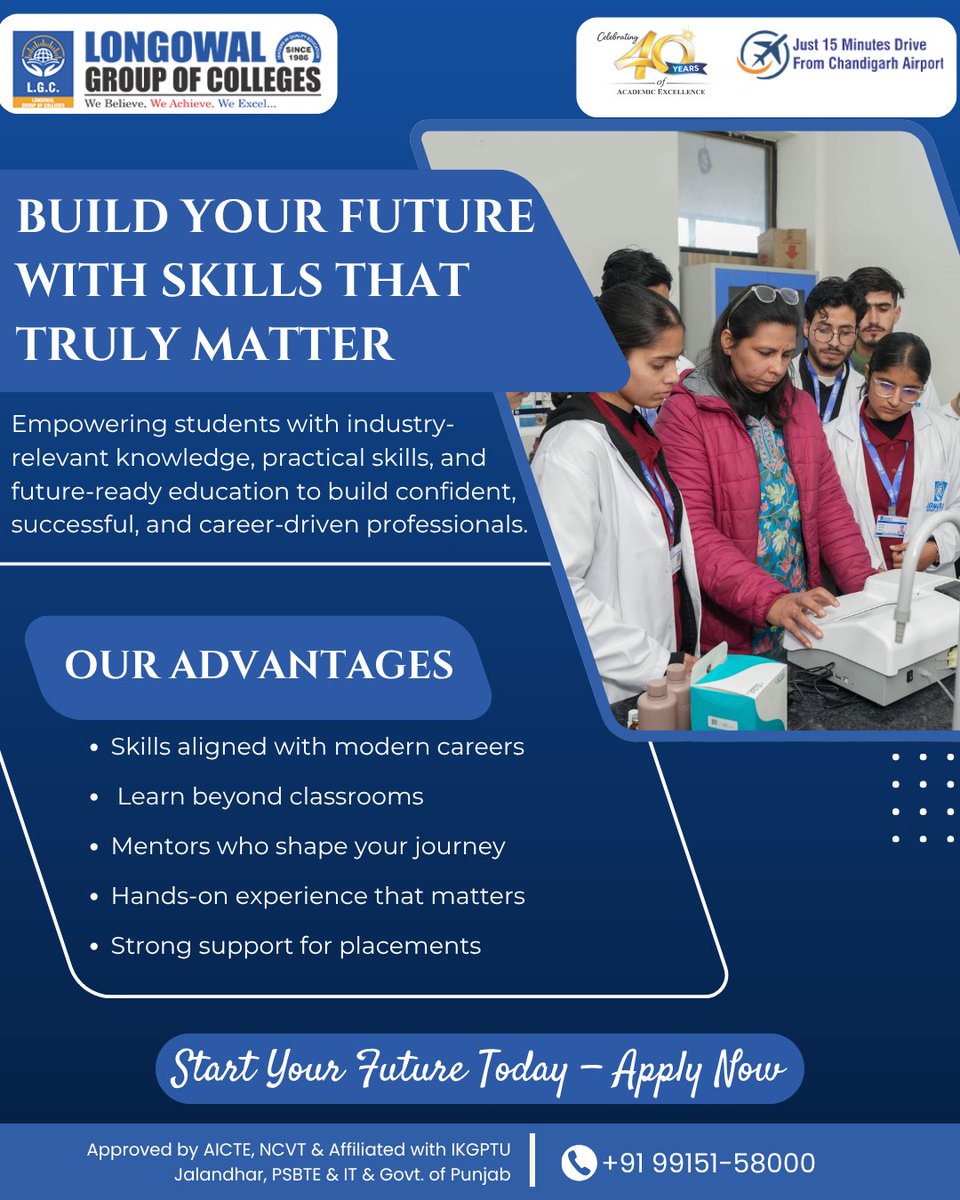 lgcderabassi's tweet image. Build your future with skills that matter 🚀
Join LGC and turn your ambitions into achievements. Apply now!
.
.
.
#LGC #AdmissionsOpen #FutureReady #CareerGoals #SkillDevelopment #StudentSuccess #StudyInPunjab #Trending