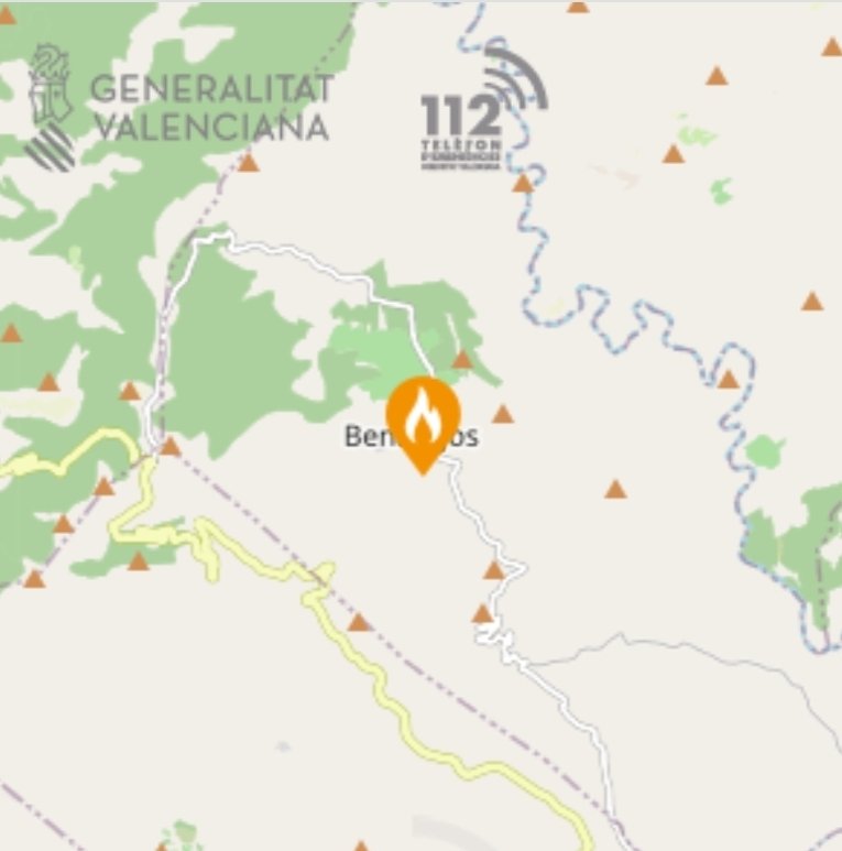 VOSTcvalenciana's tweet image. 🔥 Declarado #incendio en zona  #forestal en #Benafigos (CS).
Zona La Lloma de Benafigos.
HT de seguimiento #IFLlomadeBenafigos
 Medios de extinción movilizados