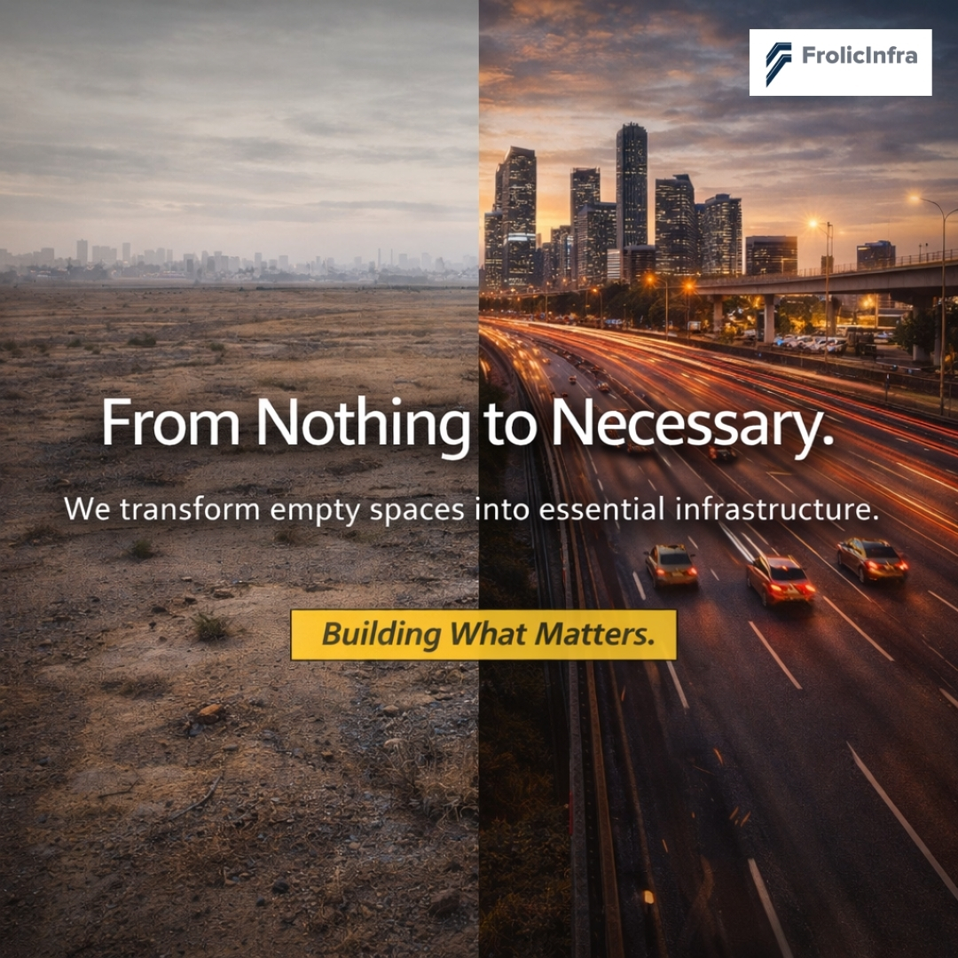 Frolicinfra's tweet image. From empty land to essential infrastructure—this is where transformation begins.

Every road, every skyline, every thriving city starts with a vision to build what truly matters. 

#Infrastructure #UrbanDevelopment #ConstructionLife #CivilEngineering #SmartCities #CityGrowth