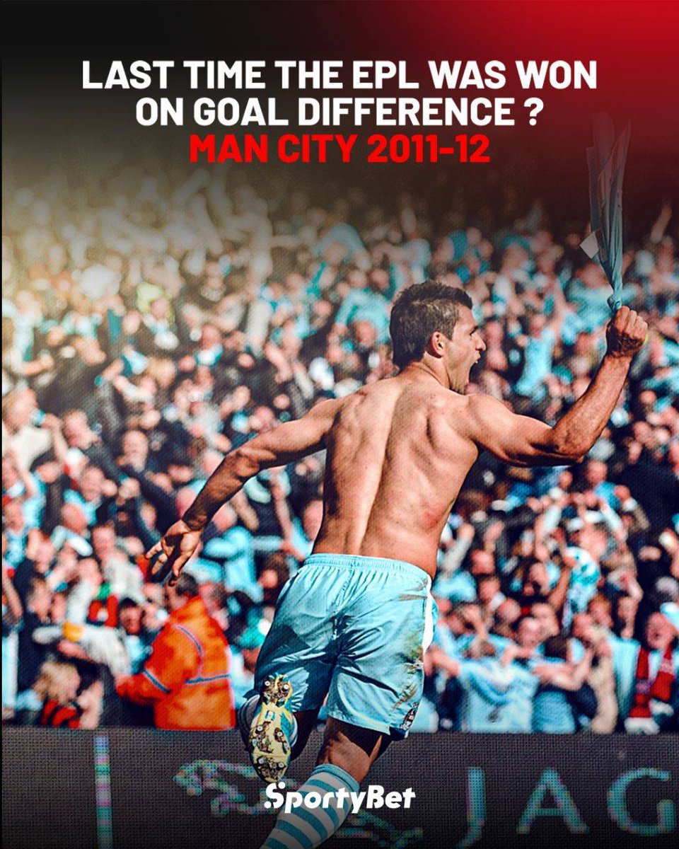 sportybetke's tweet image. A win for Man City this midweek Vs Burnley will put them level on points with Arsenal at the top of the Premier League table. The Cityzens were also involved the last time the title race was decided by goal difference, when they ended a 44-year title drought.👀🔵🏆

#ManCity #EPL