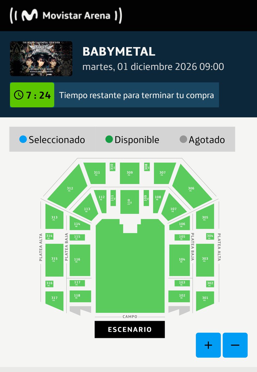 SFV_Cinema's tweet photo. 🏟️ BABYMETAL 🏟️

📅 1 de Diciembre en Movistar Arena
💵 Precios finales oficiales (service incluido)

🎟️ Campo Parado: $126.500 ARS
🎟️ Plateas Bajas: desde $138.000 ARS hasta $207.000 ARS
🎟️ Plateas Altas: desde $92.000 ARS hasta $115.000 ARS https://t.co/zr1asYWcSq