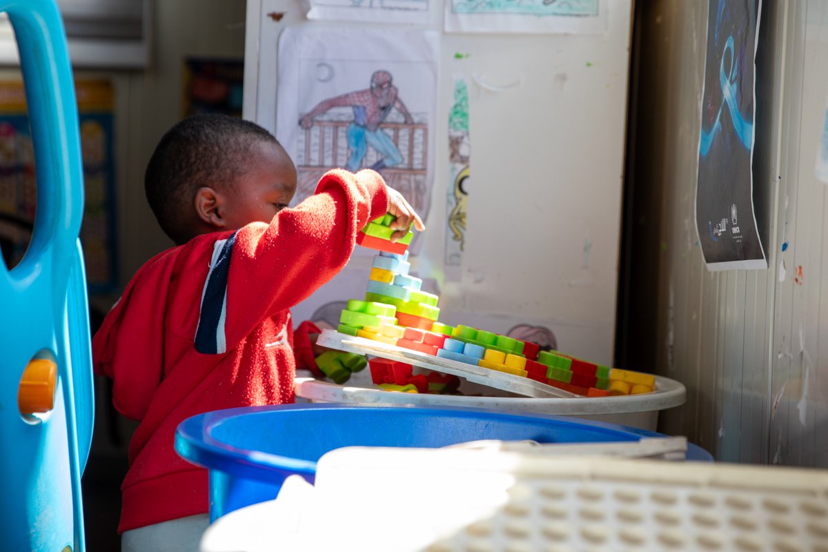 UNHCRLibya's tweet photo. For children forced to flee, growing up doesn’t pause; even when everything else does.

At UNHCR Libya, 26 refugee children are taking part in structured sessions supporting their well-being, learning &amp; self-expression.

Because every child deserves the chance to keep growing. https://t.co/xg0IlJrqbK