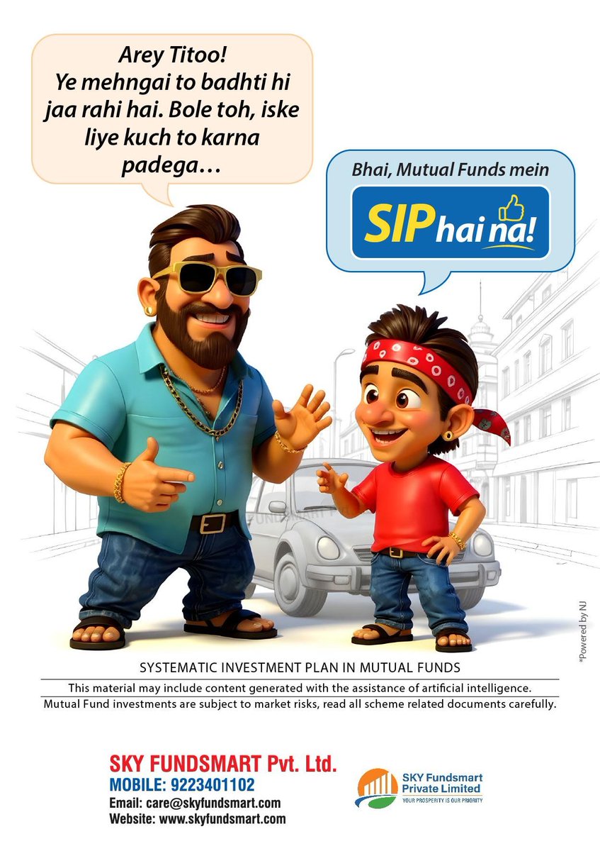Skyfundsmart's tweet image. 🔥 Mehangai badh rahi hai?
Solution simple hai… Mutual Funds mein SIP hai na! 💸✨
Start small, stay consistent, grow big.

📞 9223401102 | 📍 Mumbai &amp;amp; Karnataka

#SKYFundsmart #SIP #MutualFundsIndia