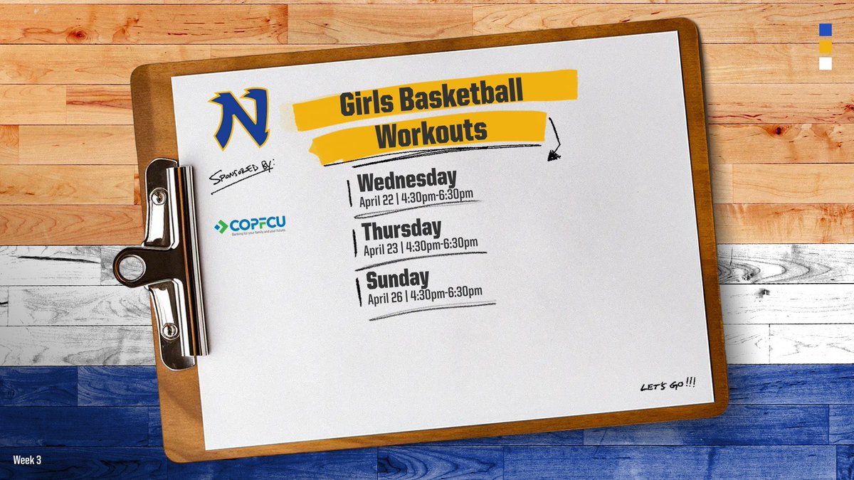 nwknightsgbb's tweet photo. This Weeks 🏀 Schedule https://t.co/xMSwzUkFj4