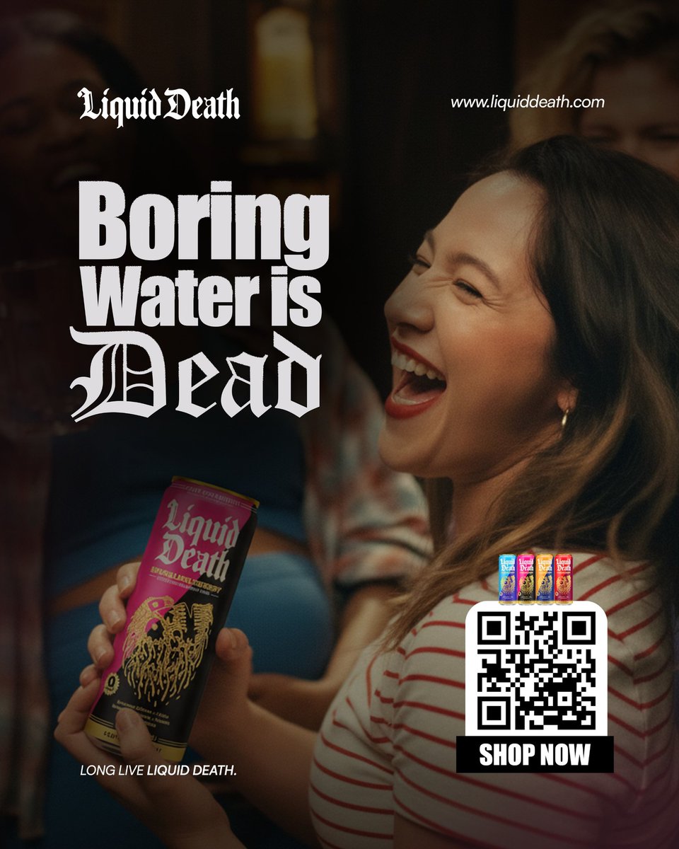 Manuelconcepts_'s tweet photo. What if water marketing wasn’t boring?
So I explored a few social media campaign ideas for Liquid Death, a brand that proves hydration doesn’t have to look safe. https://t.co/uvtuqMLUnu