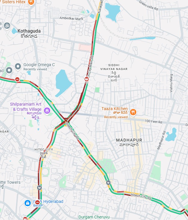 CYBTRAFFIC's tweet photo. Raidurgam & Madhapur Traffic PS:
Traffic movement is slow at IKEA towards Cybertowers. Commuters are advised to plan accordingly and expect delays.
#TrafficAlert #HyderabadTraffic #Raidurgam #Madhapur #IKEA #CyberTowers #DriveSafe #TrafficUpdate https://t.co/XtsD5xcwhD